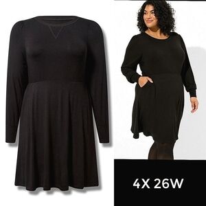 TORRID Mini Super Soft Puff Sleeve Skater Dress